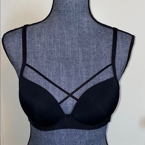 Sexy strapped black bralette